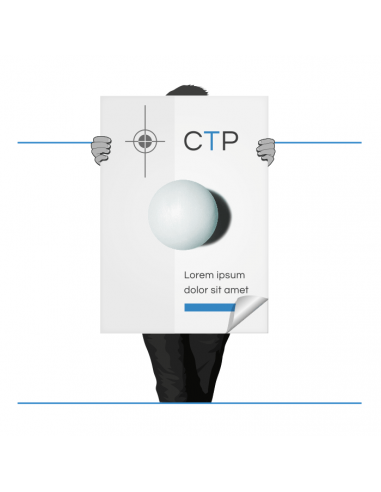 Copistería online low cost. Impresión de posters. Imagen de persona sosteniendo un póster