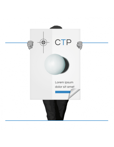 Copistería online low cost. Impresión de posters. Imagen de persona sosteniendo un póster