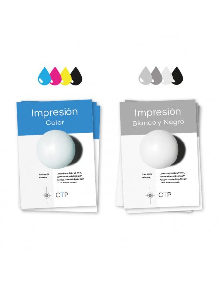 Copistería online low cost. Imagen de impresión a color o en blanco y negro