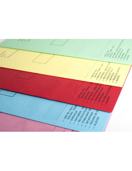 Carpetas de colores archivo