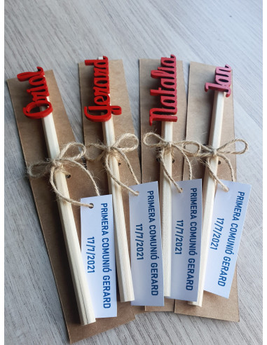 Lápiz con Nombre o inicial personalizado