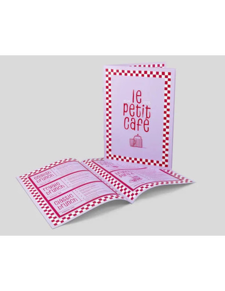 Cartas plegadas y grapadas para Hostelería