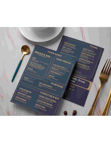 Cartas de menú para Hostelería