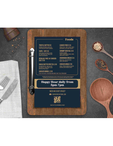 Cartas de menú para Hostelería