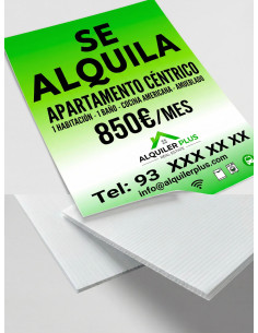 Cartel ondulado impreso