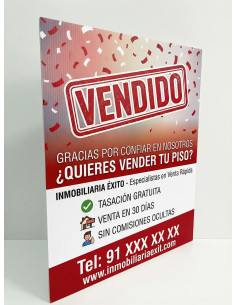 Cartel ondulado impreso