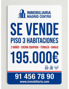 Cartel ondulado impreso