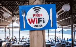 Cartel de free wifi